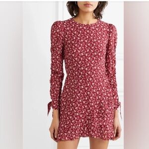 Elegant Red Floral Dress